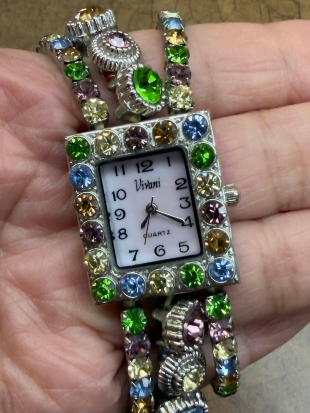 Multicolor Crystal Bracelet Watch